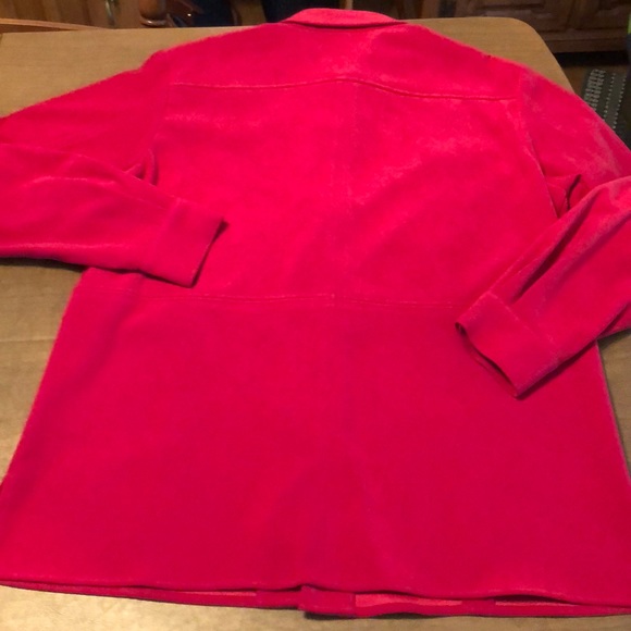 TALBOTS Oversized Red Button Down Tunic Shirt S - Picture 7 of 8